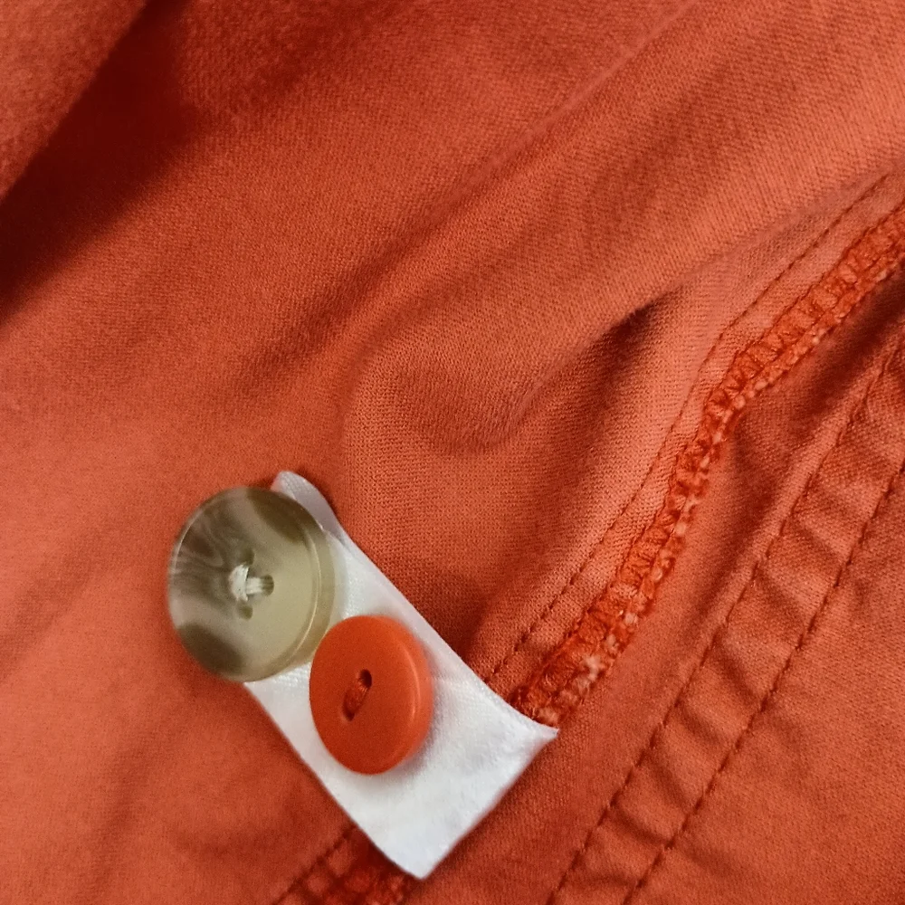 DOWNEAST Coatigan Utility Rust Orange Lightweight Belted Jacket (#142)‎